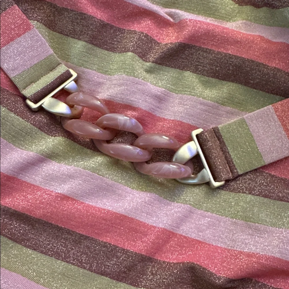 NWT✨ Zimmermann One Piece Striped Metallic Swimsuit